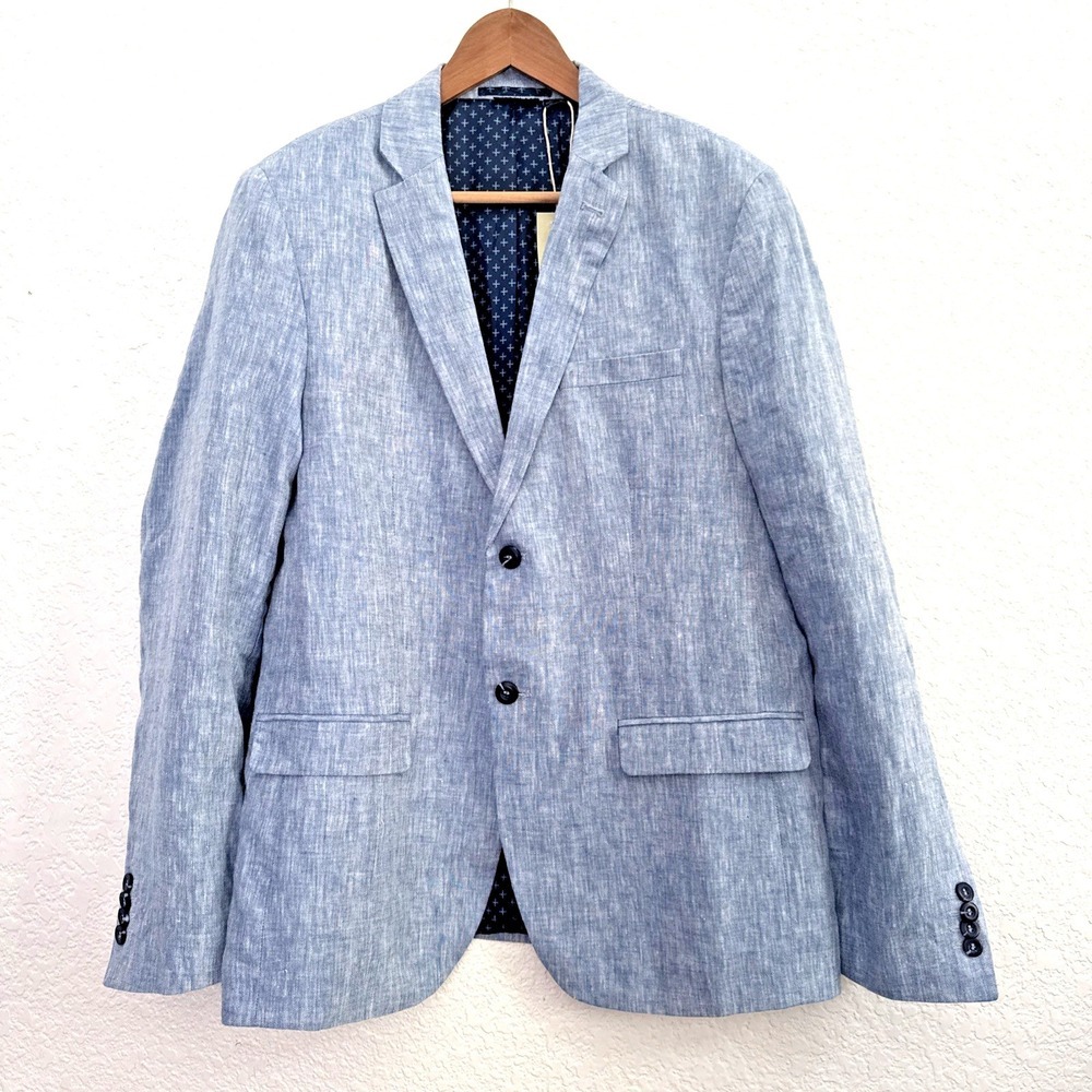 NWT Livergy Men's Casual Summer Blazer Jacket Blue Sz 44 US/52 EU IAN 325755